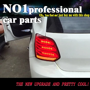 

car accessories For Volkswagen VW Polo MK5 2011-2016 Taillights LED Tail Light Rear Lamp DRL+Brake+Reversing+Dynamic Turn Signal