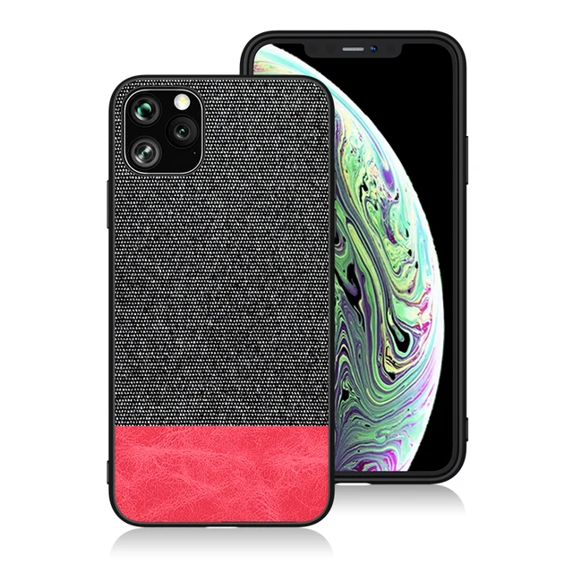 For iphone X XR XS Max 7 8 6 6s Plus Ultra Shockproof Back Cover Cloth Fabric Silicone Soft Edge Protect Case   For 11 Pro Max 08