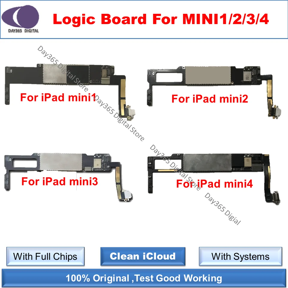 Материнская плата iCloud для ipad mini 1 2 3 4 разблокированные логические платы сотовых