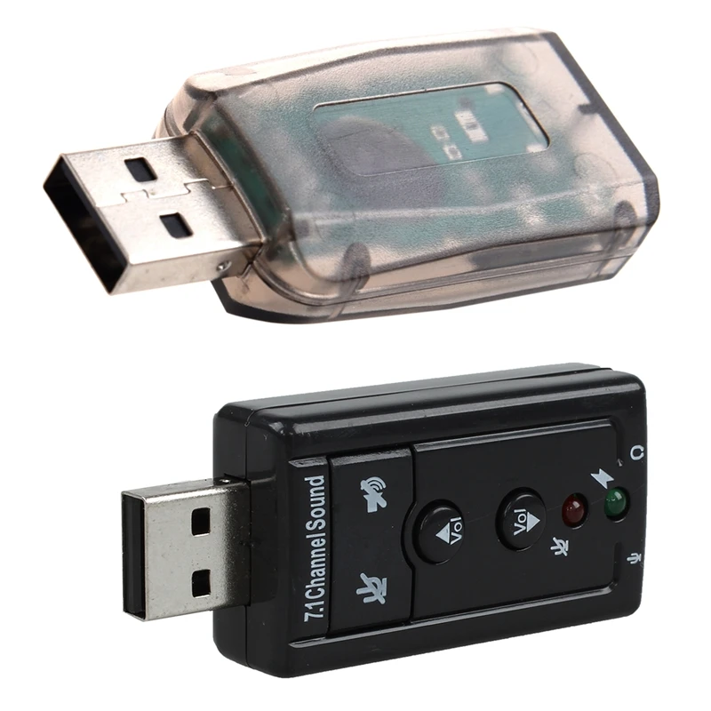 1 шт. мгновенно внешний 5,1 USB 3D аудио адаптер звуковой карты для ПК настольный ноутбук Laptopcreates Miniphone и 1 шт. звук автомобиля