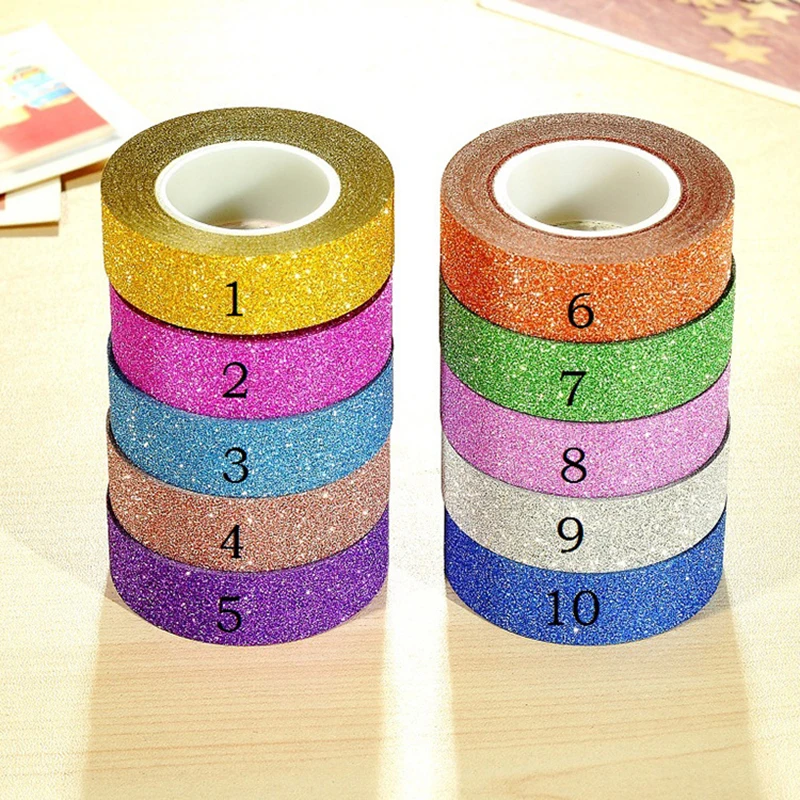 EXCEART 20 Rotoli Glitter Washi Tape Colorato Nastro Adesivo Colorato - Foto 9