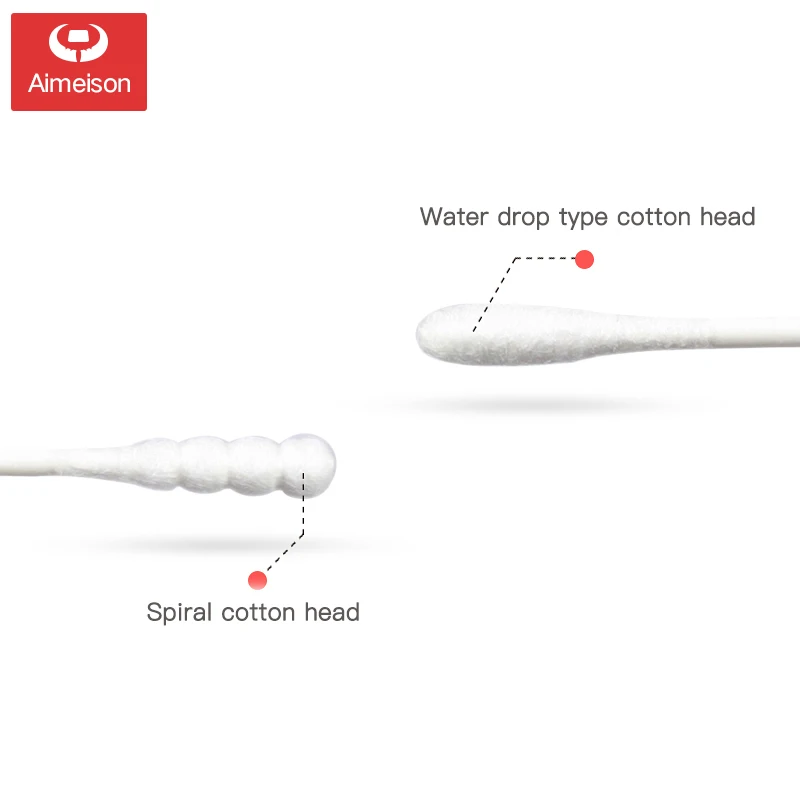 Aimeison/детские ватные палочки для новорожденных, специальные Тонкие Спиральные ватные палочки для чистки ушей и носа, 180