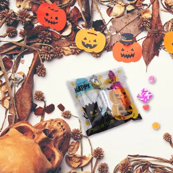

400Pcs Candy Bag Convenient Creative Portable Festival Candy Bag Cookies Wrapping Bag Packing Bag for Party Halloween
