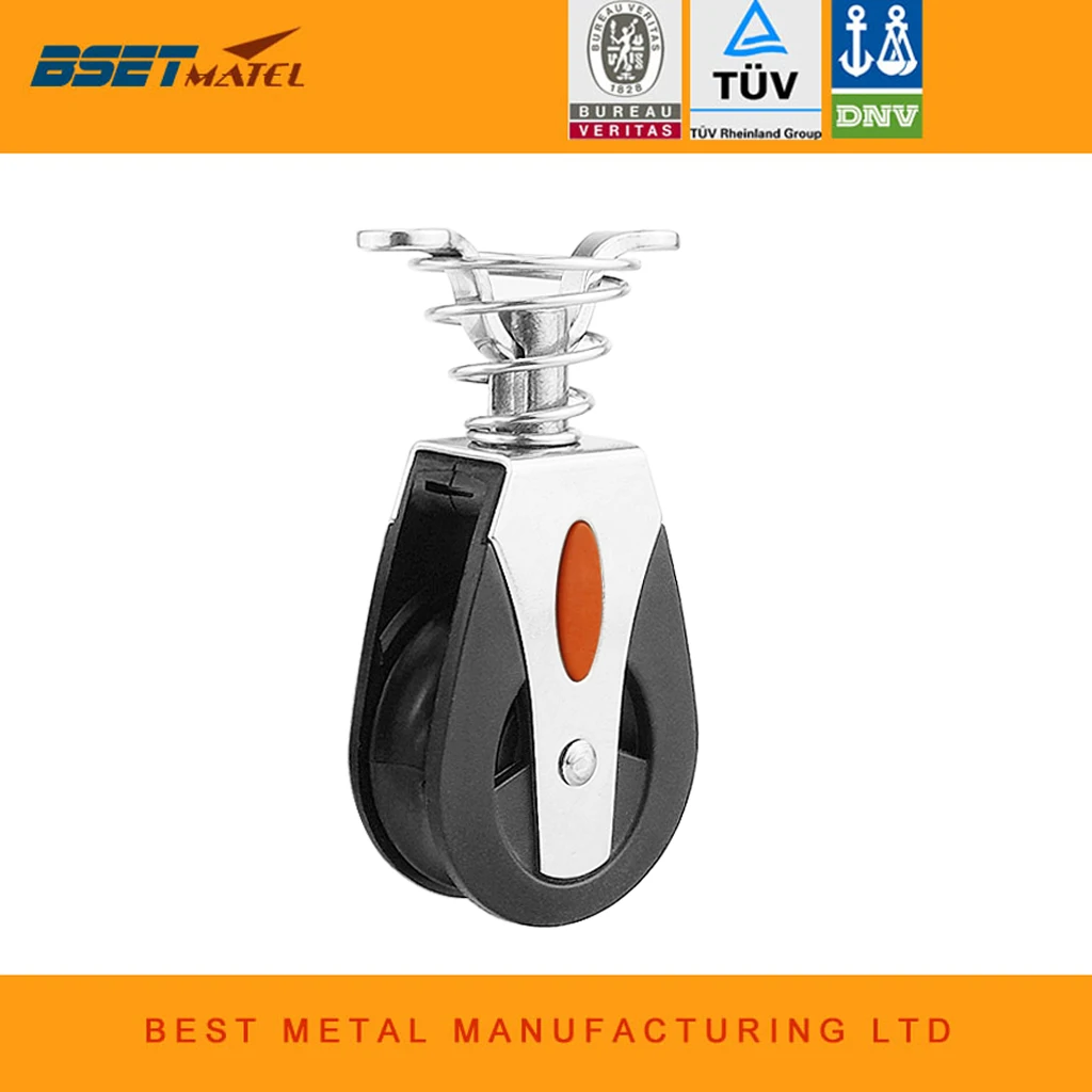 

1500Lbs Load Sheave Block Universal Head Single Pulley Swivel Sailboat Plain Bearing Block Rope Runner Boat Pilates Accessories