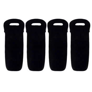 

2pcs Wine Bottle Cover Red Wine Gift Bag Reusable Wine Bottle Protector Wine Vase Pouch for Home Hotel (Black)