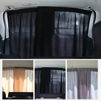 

2PCS Sun Visors Car Rear Window Anti-ultraviolet Sun Rail ABS + polyester
