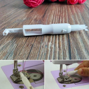 

New 1Pcs Automatic Needle Threader Insertion Tool Applicator For Sewing Machine Sew Thread With English Introduction