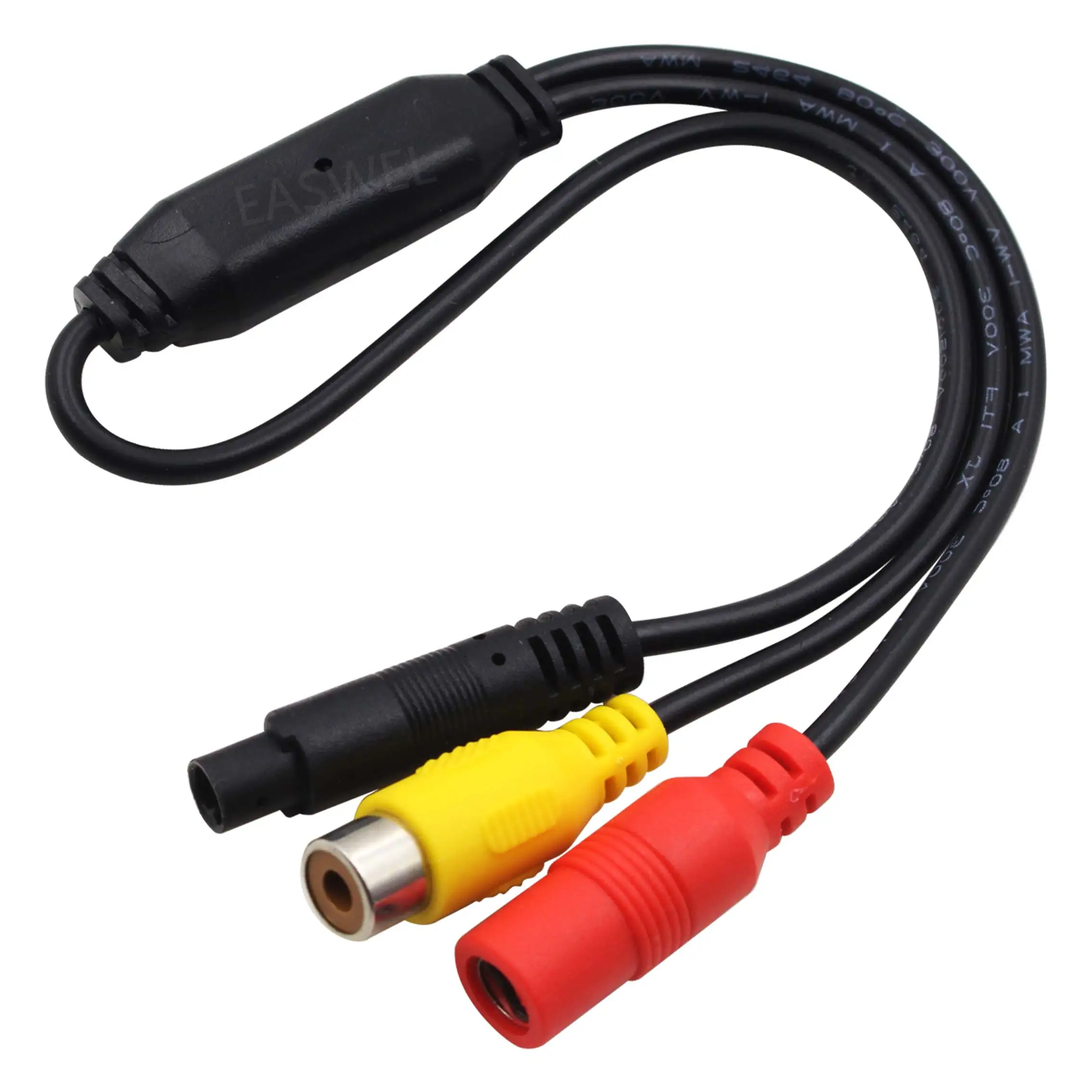 Автомобильный видеокабель RCA-4PIN для автомобильной камеры заднего вида с