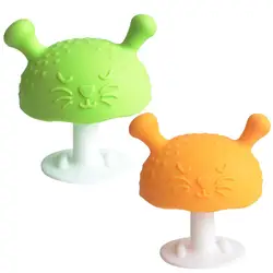 1PCS Baby Teether Toy Baby Boy  Girl Teething Toys Silicone Baby Sore Gum Sore Gum BPA Free Teething Mushroom Toy