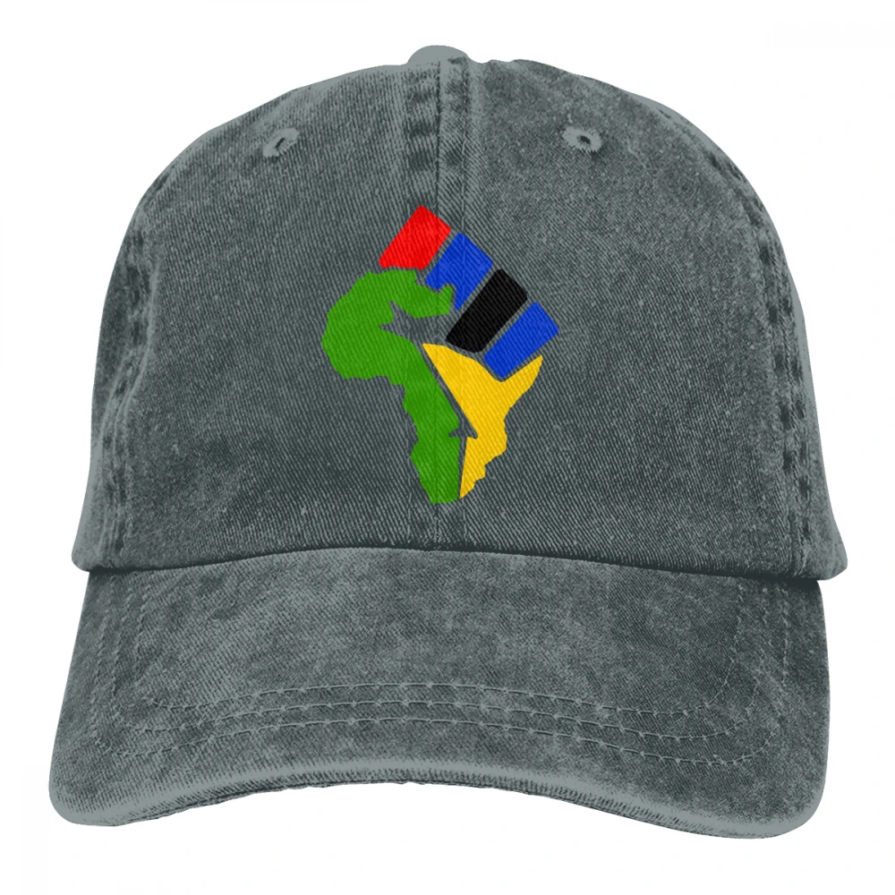 Африканский кулак Casquette темно-синий унисекс Мужские Женские джинсовые бейсболка с ремешком кепки Регулируемый Гольф папа шляпа