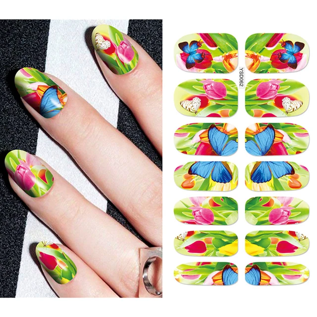 Nail Stickers For Nails Sliders 3D Color Water Transfer Nail Sticker Creativity Decoration Art Necklace Pattern Dreamcatcher YSD062