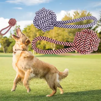 

Pet Toys for Dog Chewing Toy 4Pcs Pet Dog Puppy Cotton Rope Ball Toy for Playing Chewing Biting Molar Teeth Chew Bone