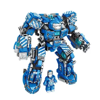 

Avengers 4 Heroes Steel Mecha Iron Man Set Building Blocks Bricks Boy Toys B757