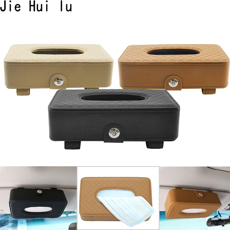 1 Pcs Car Tissue Box Towel Sets Car Sun Visor Tissue Box Holder Auto