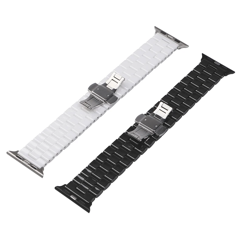 Керамический ремешок для часов 44 мм для Apple Watch 38 мм 42 мм умный ремешок для часов браслет керамический ремешок для часов iWatch 40 мм