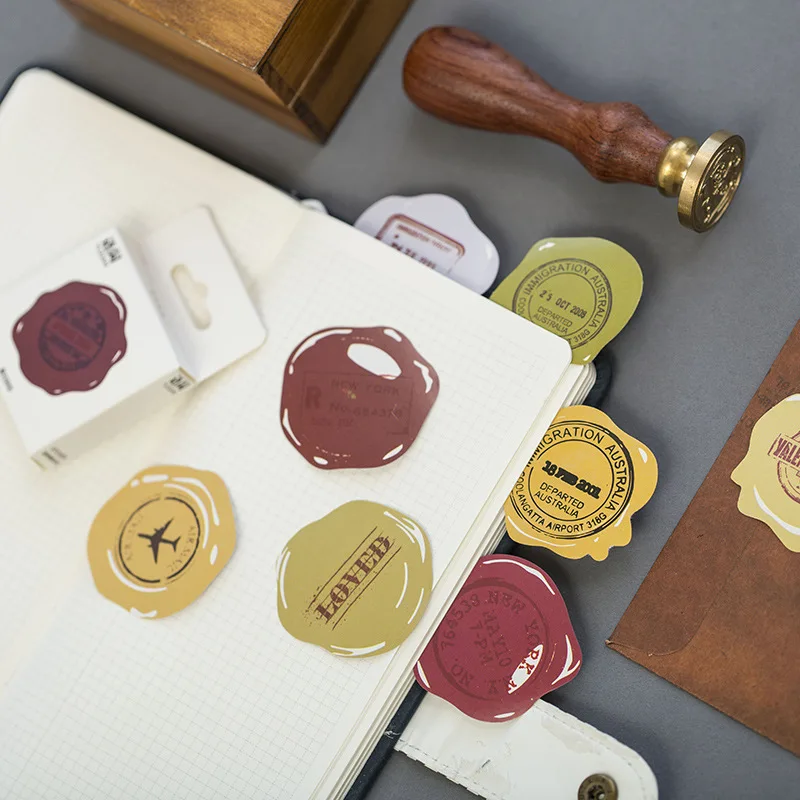 

50Pcs/Box Seal Sticker Diy Gift Card Photo Album Diary Journal Cute Mini Stickers School Supplies Scrapbook Stickers