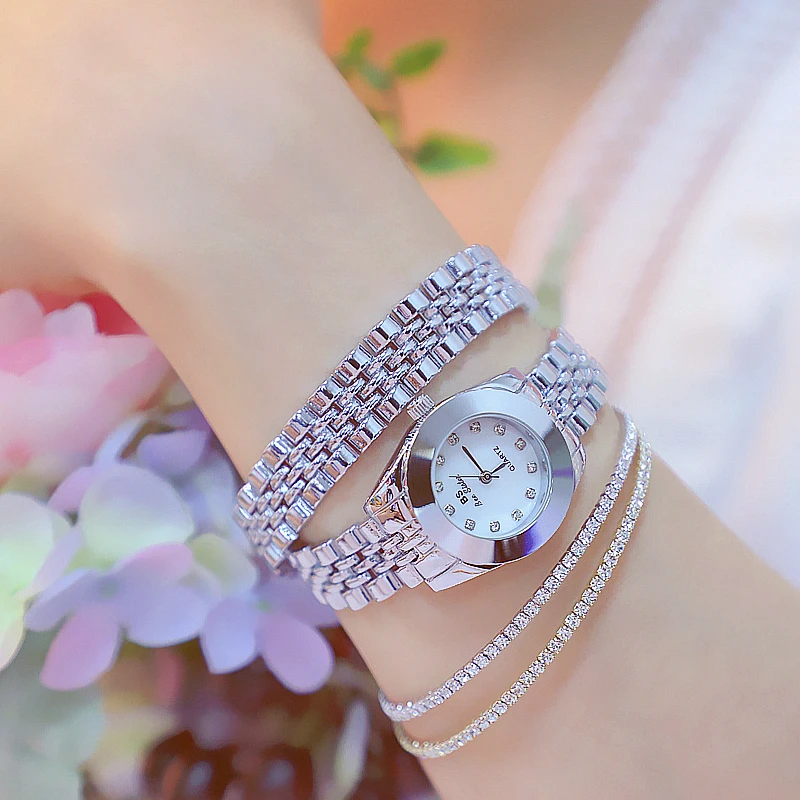 Часы наручные BS женские Брендовые повседневные модные золотистые и цветные для