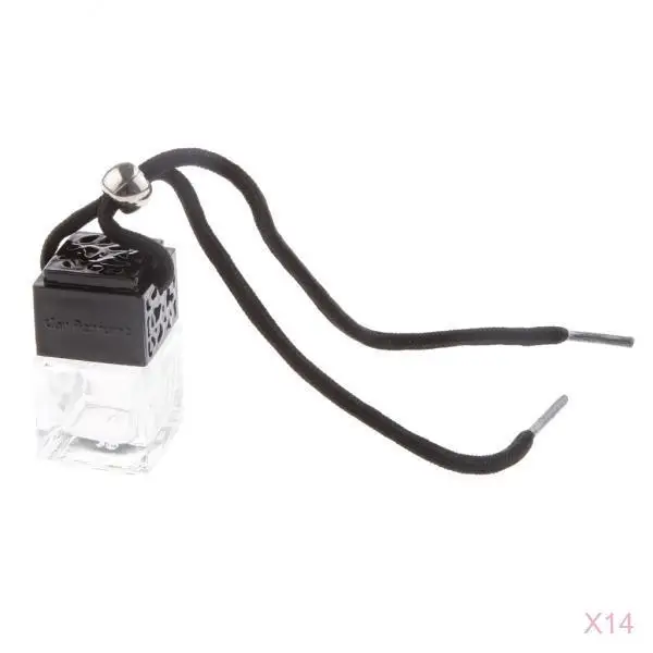 14Pcs Glass Perfume Bottle Car Air Empty Hanging Bottle Diffuser Gadget Multi Uses for Home Car Office Travel 5ml