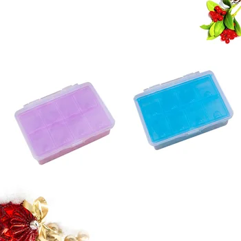 

2PCS Simple Sub Storage 8 Slots Practical Pill Organizer Pill Case Pill Box for Outdoor