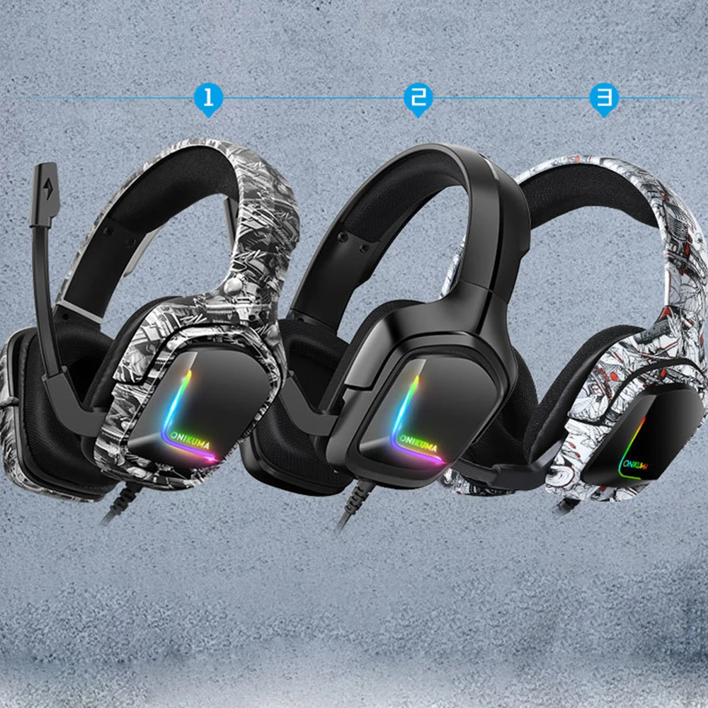 Rgb Gaming Headset Surround Sound Mic Usb Wire Headphones 3 5mm For Xbox Ps4 Laptop Wire Mic Sound Ps4 Headphones