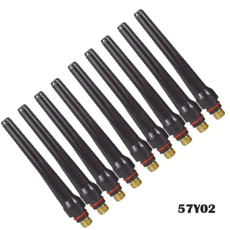 Welding Torch 5Pcs/10Pcs TIG Welding 57Y02 Long Back Cap for TIG Welding Torch wp 17 18 26 Series Tig Consumables Welding Soldering Supplies
