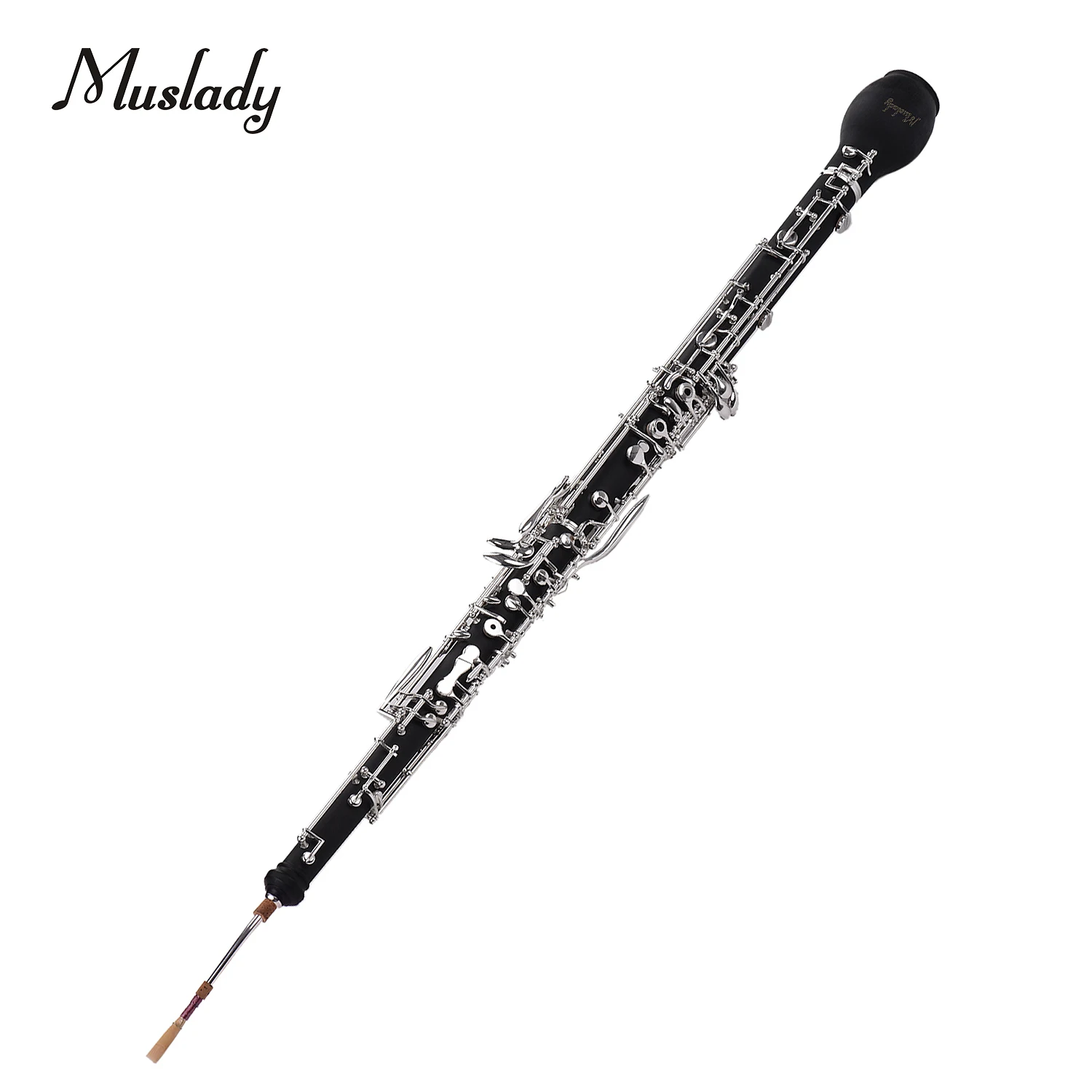 Muslady профессиональный английский Рог Alto oboe F ключ синтетический деревянный корпус посеребренные ключи деревянный духовой инструмент с тростниковыми перчатками