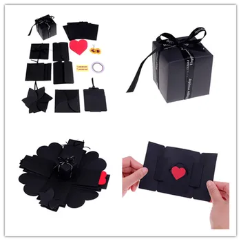

1 Set Explosion Box Scrapbooking DIY Photo Album For Valentine's Day Wedding Box Birthday Party Suprise Festival Gift