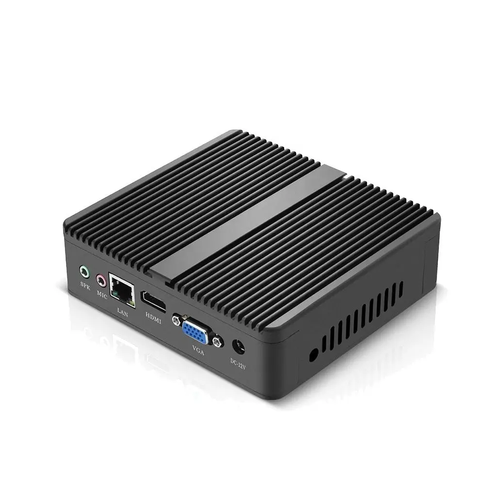 Лучший безвентиляторный мини Настольный ПК Intel Core i5 8250u двойная Lan система