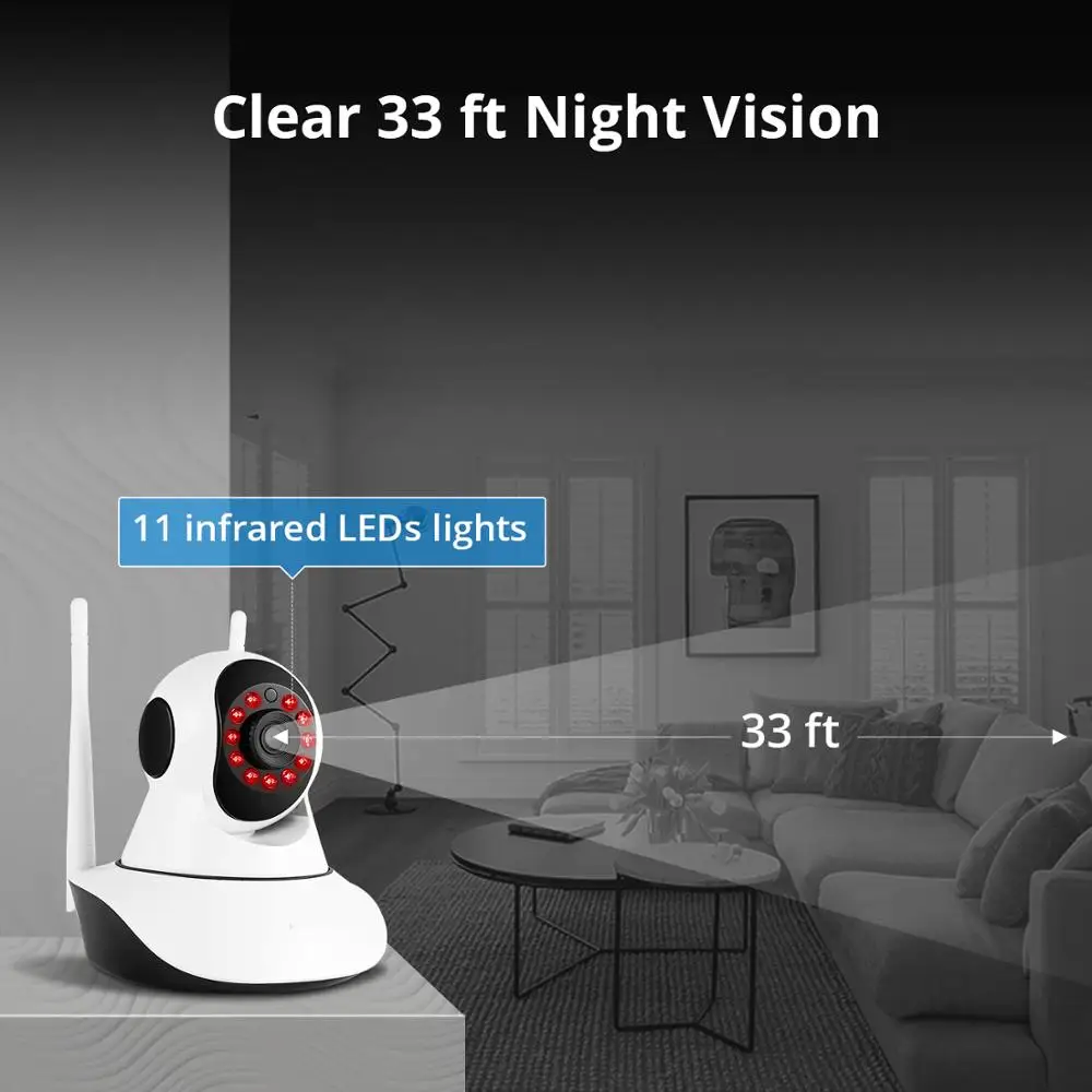 ANNKE WiFi ip-камера 1080P HD домашняя камера безопасности беспроводная домашняя камера безопасности двухстороннее аудио ночное видение смарт-камера системы видеонаблюдения