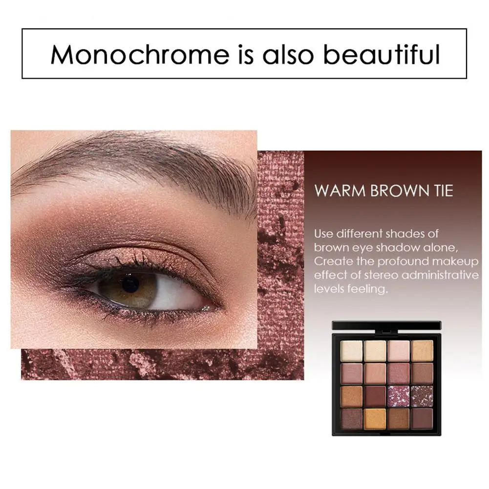 16 Colors Eye Shadow Matte Shimmer Waterproof Durable Eyeshadow Palette