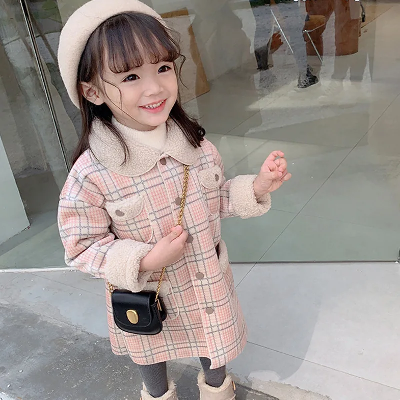 

Meng li Baby Winter Girls 2019 New Style Korean-style Duffle Coat Baby Autumn And Winter Western Style Thick Woolen Jacket