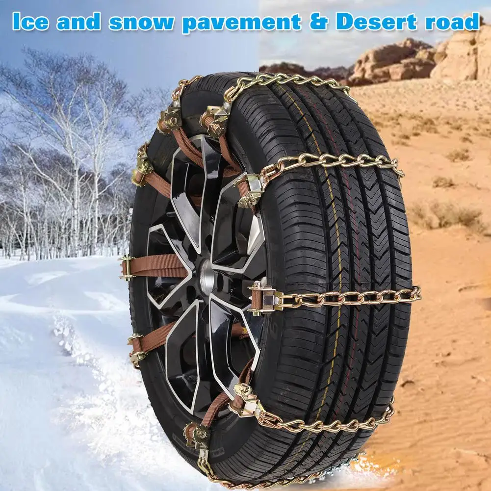 Automatic Tightening Car Tire Snow Chain 1pcs 6pcs Winter Manganese Steel Tires Snow Chain For Jeep Renegade Spikes For Tire