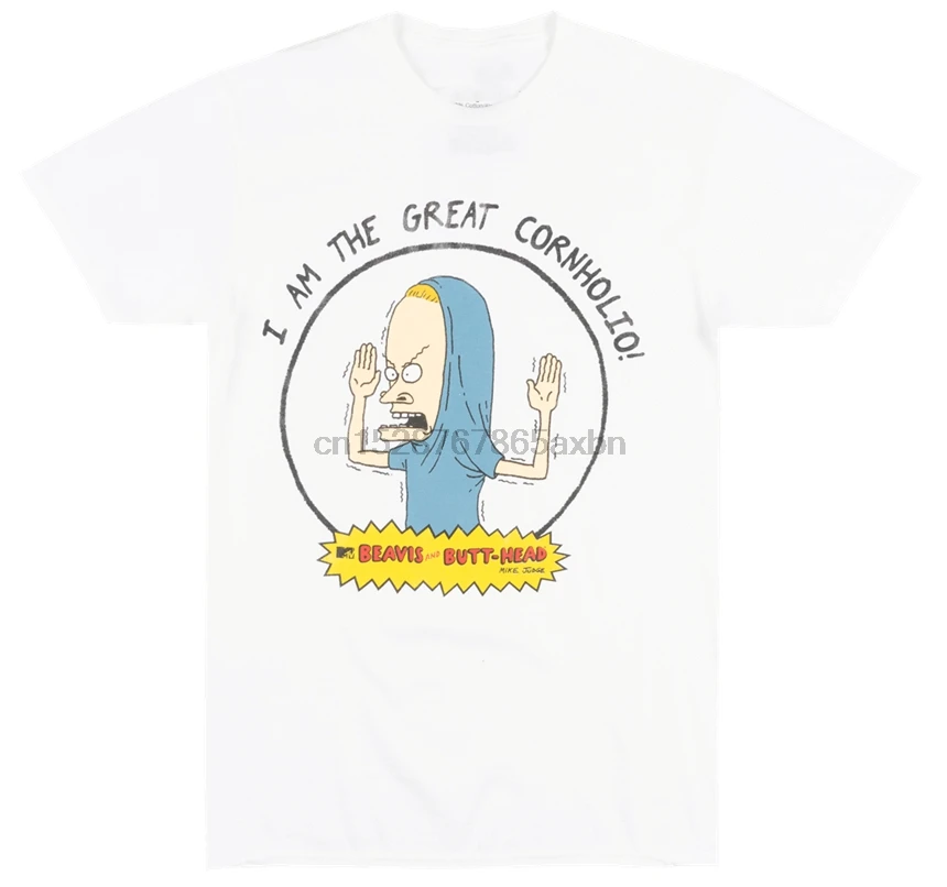 Beavis And Butthead The Great Cornholio Футболка белая мужская мультфильм ТВ тройник винтажная