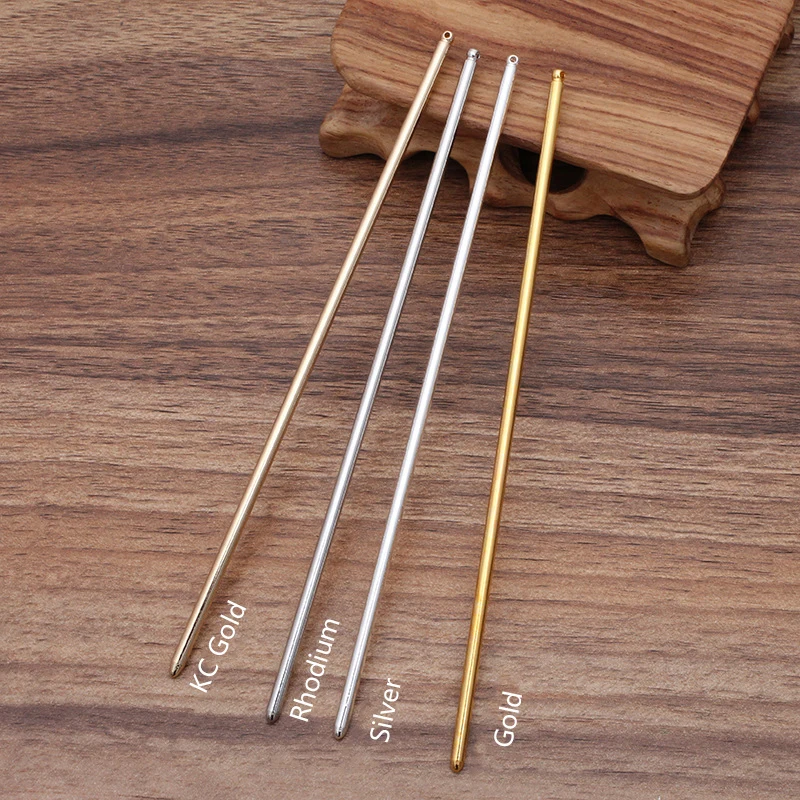Hair accessory Hair stick Jewelry accessories 10pcs 125/150mm Metal Iron Hair Pins Blank Base Setting Hair Stick for Women Jewelry Bulks Findings Components DIY Accessories