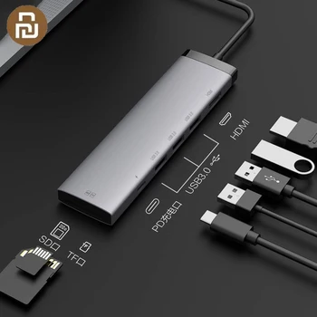 

MIIIW 7 In 1 USB-C Hub Docking Station Adapter With 4K HDMI HD Display / 100W USB-C PD3.0 Power Delivery 3 * USB 3.0 /SD