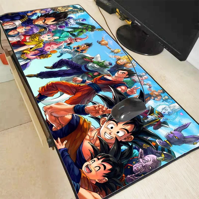  Dragon Ball Anime Large Gaming Mouse Pad Lock Edge Mouse Mat for Laptop Computer Keyboard Pad Desk 