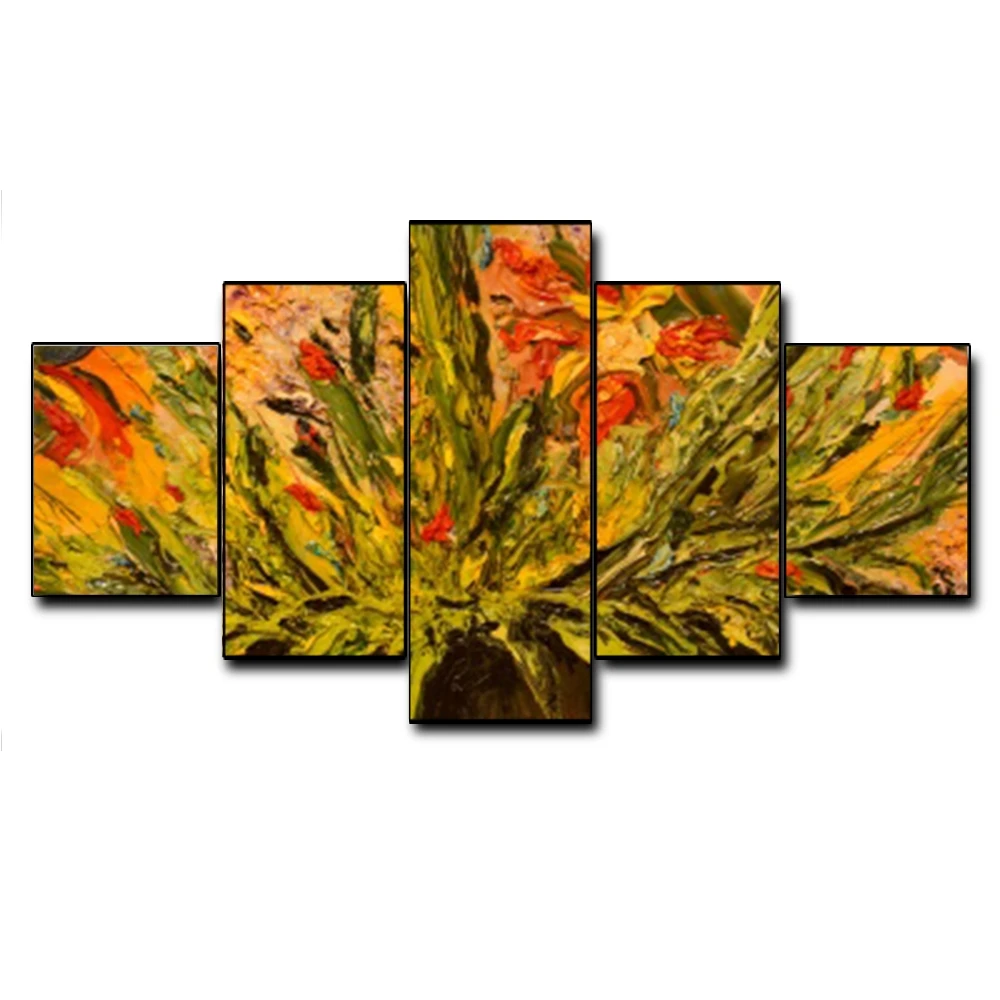 Canvas Art Oil Painting Abstract flowers Art Poster Picture Wall Decor Modern Home Decoration For Living room Office