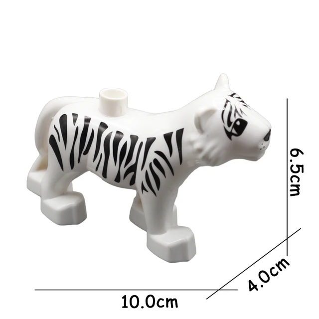 Big Size Building Blocks Animal Accessories Farm Figures Pig Rabbit Chicken Duck Dog Cat Bird horse Cow Sheep DIY Toys Gifts White Tiger