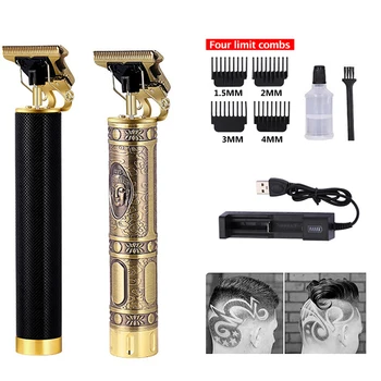 

Professional Beard Trimmer For Men Barber Electric Hair Clipper Cordless Haircut Rechargeable 0mm Hair cut Baldheaded machine