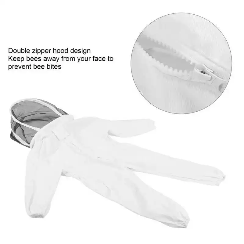 Children Bee Suit Beekeeper One-Piece Anti-bee Beekeeping Suit with Veil Hood Children kids Beekeeping Protective Clothes beekeeping suit