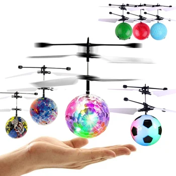 

Colorful RC Helicopter Induction Ball RC Flying Ball Drone Built-in Shinning LED Sense USB Lighting Flash Toys Gift for Kids
