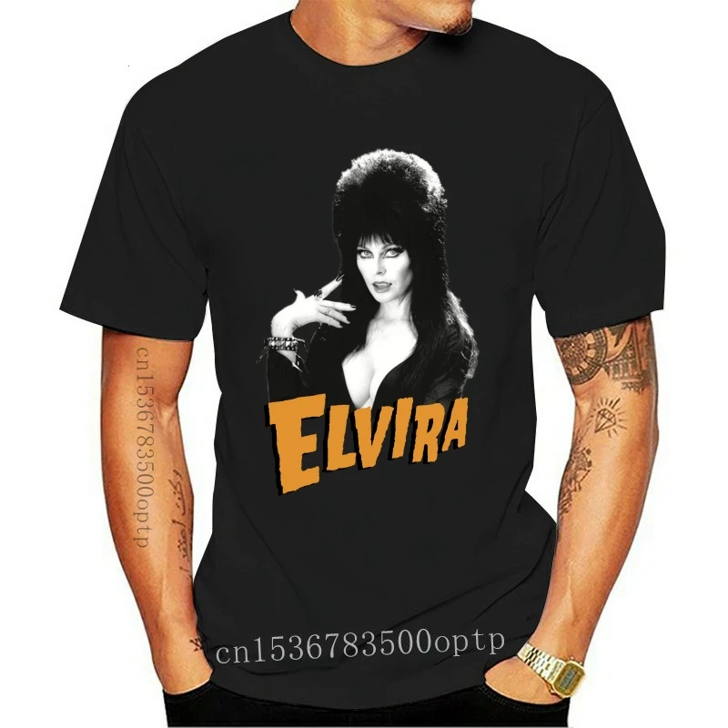 New Elvira Mistress Of The Dark Movie Poster Homme Tee Shirt Hip Hop Clothing Tshirts Sexy Girls T O Neck Shirts Xxxxl | Мужская одежда