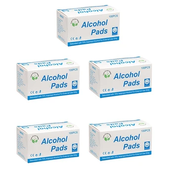 

500 Pcs Alcohol Prep Pads Wipes,Alcohol Pads, Alcohol Wipes Smartphone & Portable Devices Cleaning, Alcohol Cotton Pads