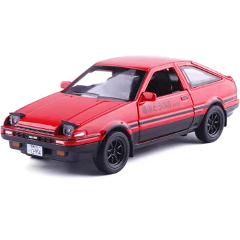 

Initial D Model Cars AE86 Toyota 1:28 Alloy Car Model Anime Cartoon Fast Furious With Pull Back Sound Light Collection Toys