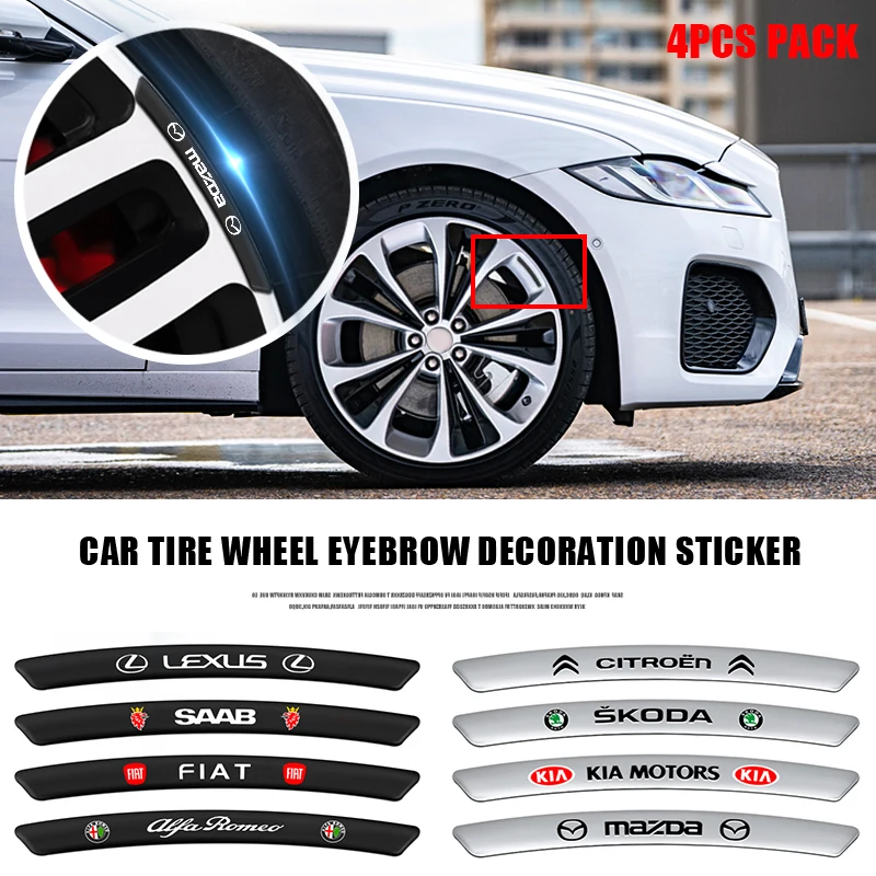 4 шт. автомобильные Переводные картинки для автомобилей AMG Volkswagen Honda KIA Bmw Jeep Benz Audi