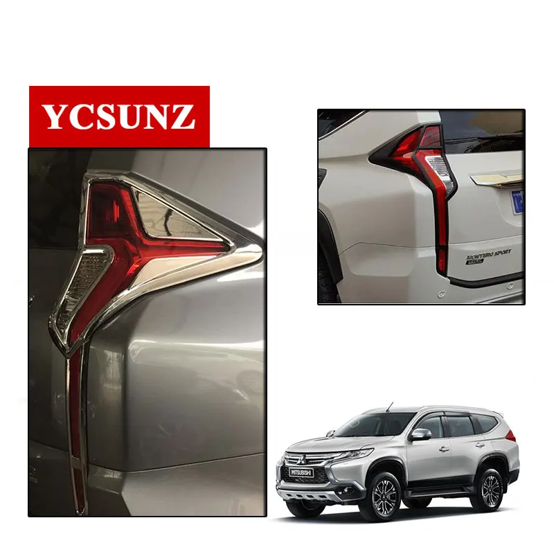 2016 2019 для Mitsubishi Pajero спортивные аксессуары хромированные задние фары Крышка Montero