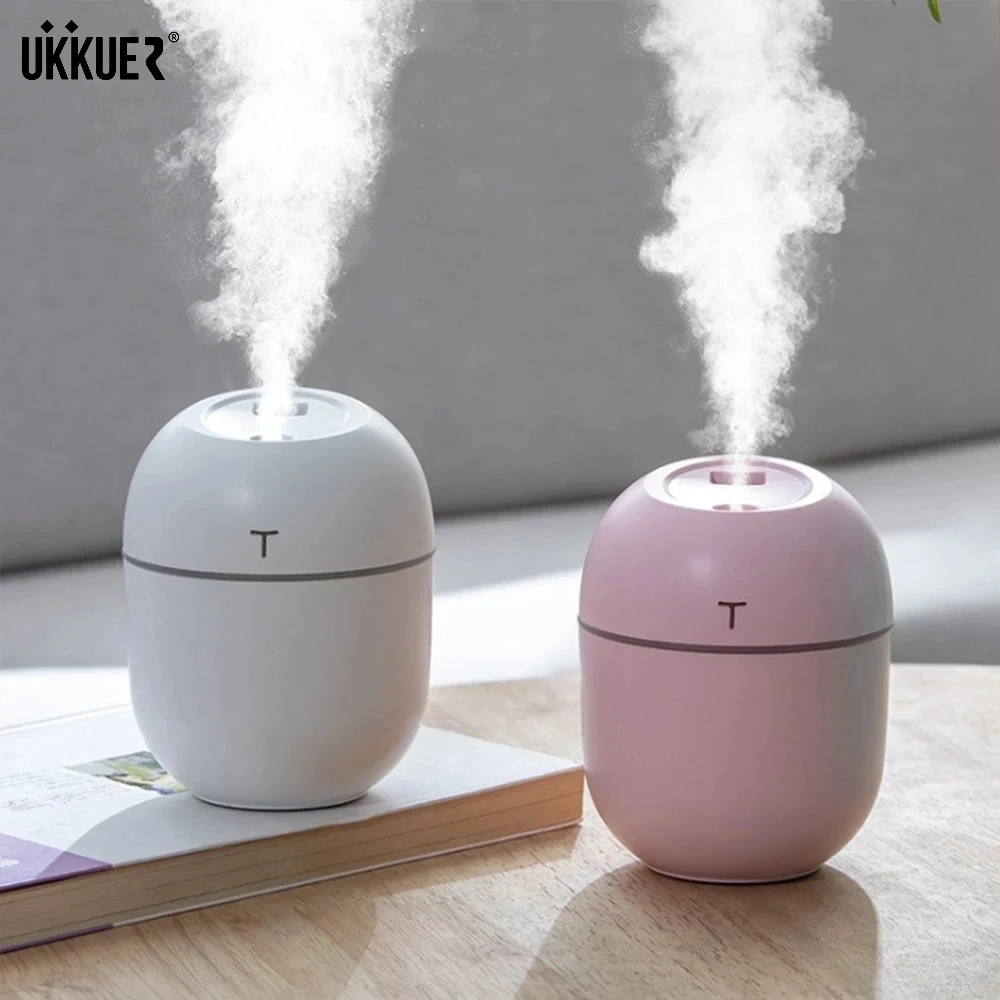 Mini Air Humidifier Ultrasonic 200ML LED Lamp USB Essential Oil Diffuser With Romantic Ligh Car Purifier Aroma Anion Mist Maker