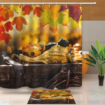 

Modern architecture Garden flowers scenery shower curtains decoration waterproof fabric bath curtain bathroom door screens