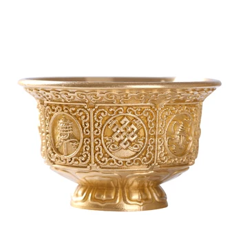 

Buddha's Pure Copper Eight Auspicious Supply Water Cup Tibetan Water Supply Cup Tantric Buddhist Supplies Buddha Water Bowl