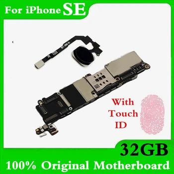 

32GB For iPhone SE 5SE Motherboard Unlock Mainboard With Touch ID Full Function 100% Original IOS Installed Logic Board